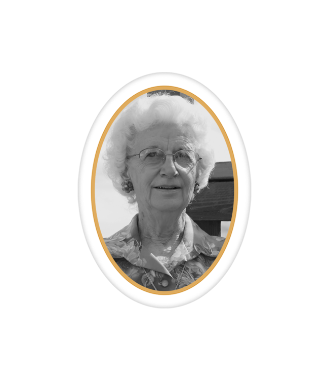 Foto op porselein Ovaal met gouden rand