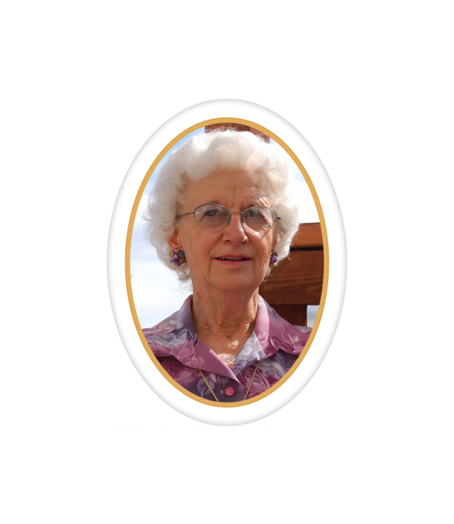 Foto op porselein Ovaal met gouden rand