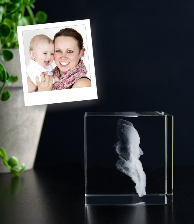 3D foto in glas - Kubus 5 cm - Kristal Glas