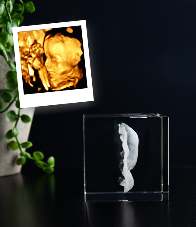 3D foto in glas - Kubus 5 cm - Kristal Glas