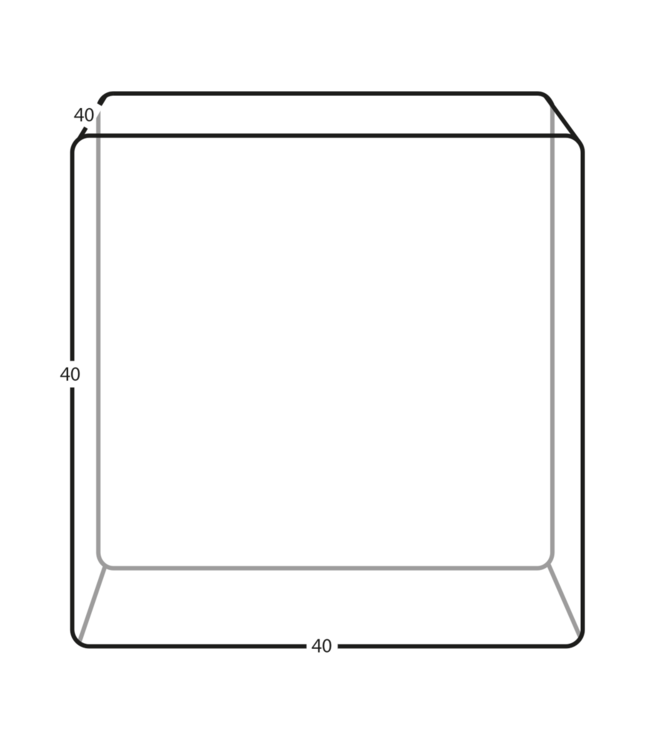 3D foto in glas - Kubus 4 cm - Kristal Glas