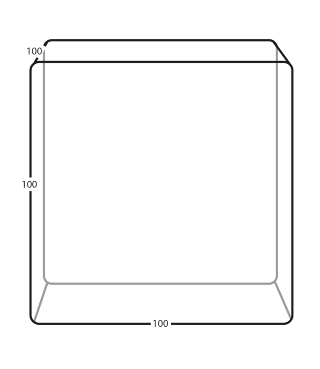 3D foto in glas - Kubus 10 cm  - Kristal Glas