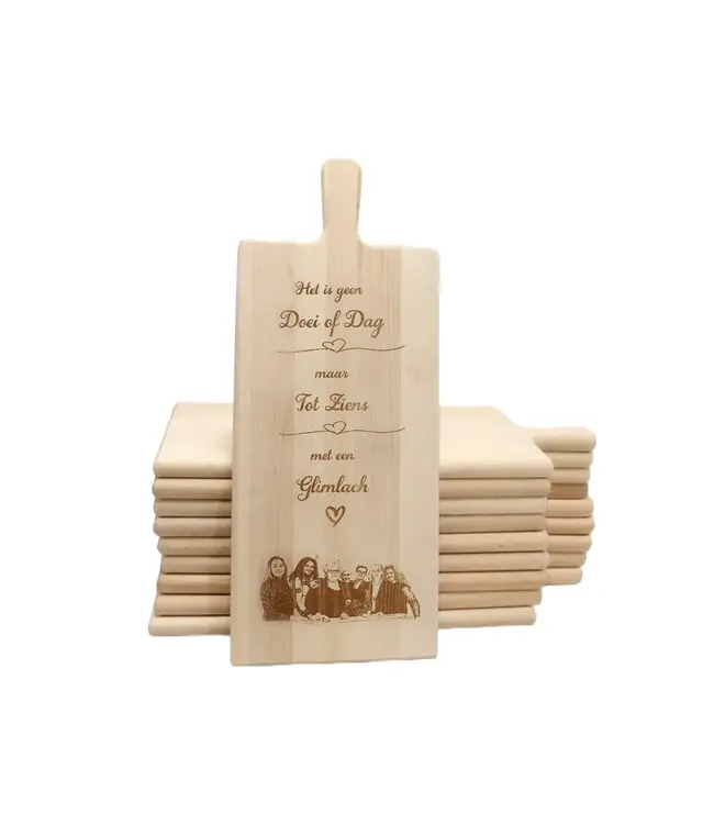 Serveerplank met foto of tekst - 20x48 cm
