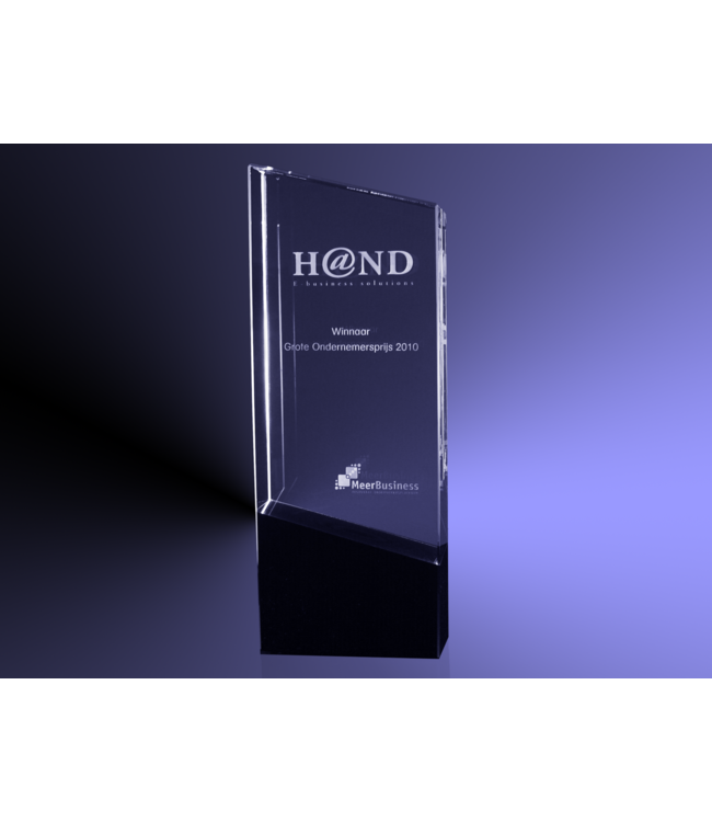 Award Black Prestige graveren met eigen logo