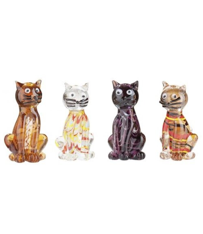 Glazen Poesjes - set van 4