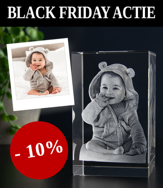 3D foto in glas - Rechthoek Blok - 5x5x8 cm - Kristalglas