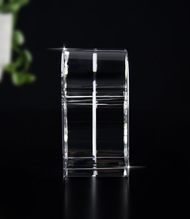 2D foto in glas - Hart Klein  58x58x30 mm - Kristal Glas