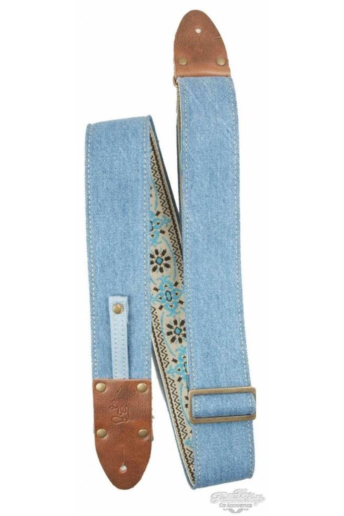 LM Straps Vintage Denim The Mom Jean Blue