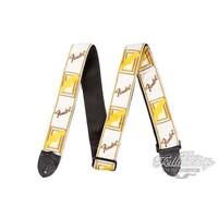 Fender 2inch Monogrammed Gitaarband wit/bruin/geel