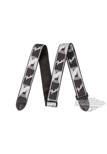 Fender Fender 2inch Monogrammed Gitaarband zwart/lichtgrijs/donkergrijs