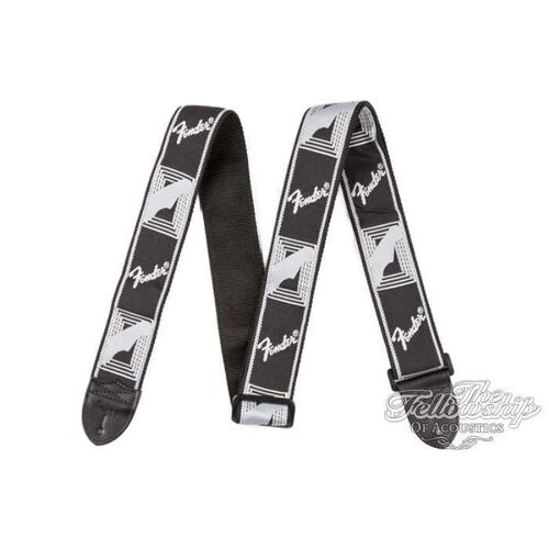 Fender Fender 2inch Monogrammed Gitaarband zwart/lichtgrijs/donkergrijs