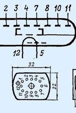 Nixie IV-22 (ИВ-22) VFD Buis, Post USSR, Vintage