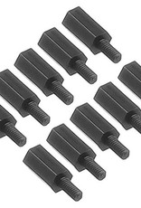Afstands Busje Nylon Zwart M3 10mm Hoog
