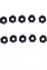 Moer voor Afstands Busje Nylon Zwart M3