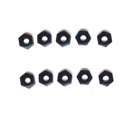 Moer voor Afstands Busje Nylon Zwart M3