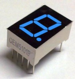 7 Segment Display Blauw, 0.56" CA.