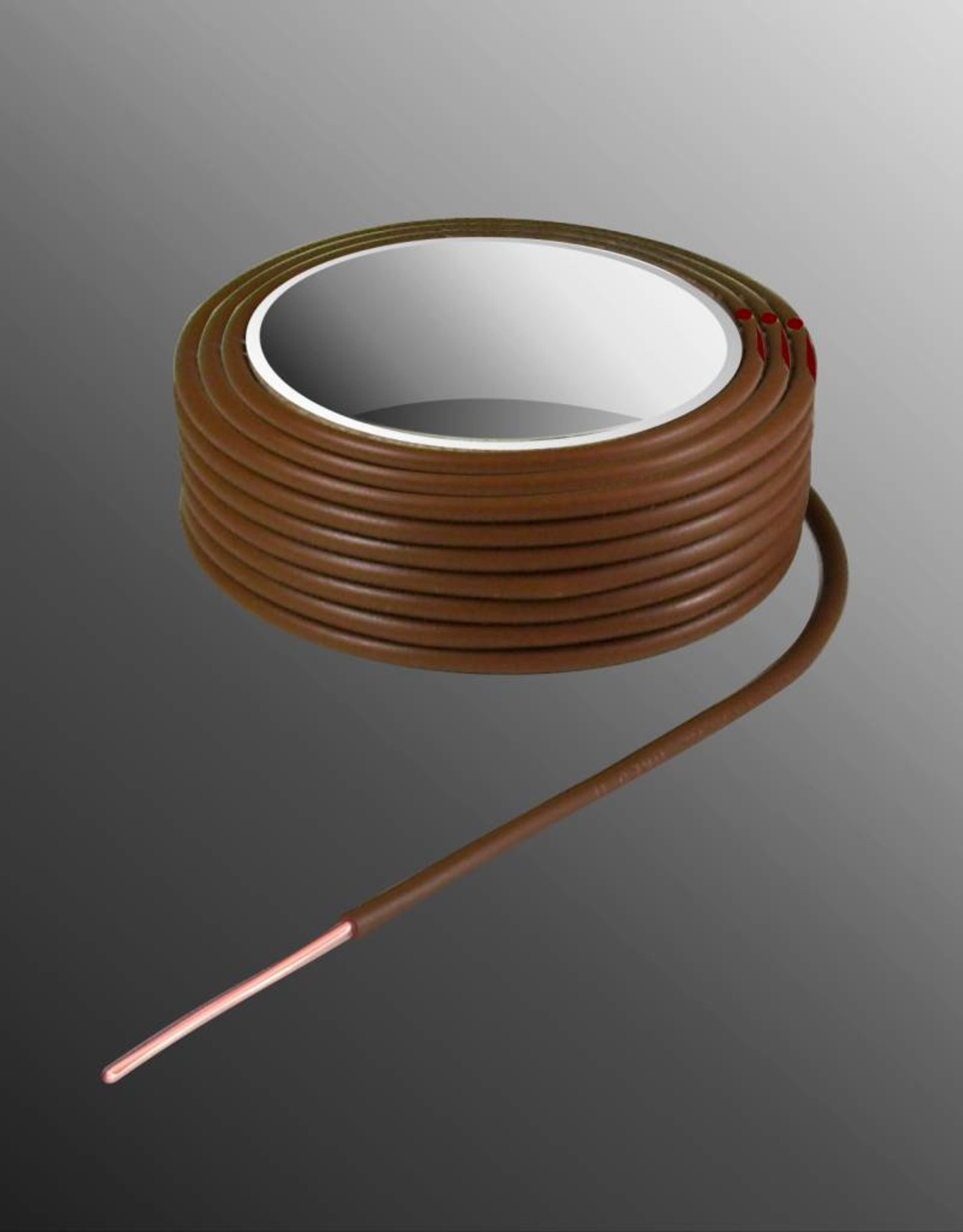 Project Draad H05V-U 2,5 x 0,5mm², Massieve Kern, Brand Vertragend - Bruin