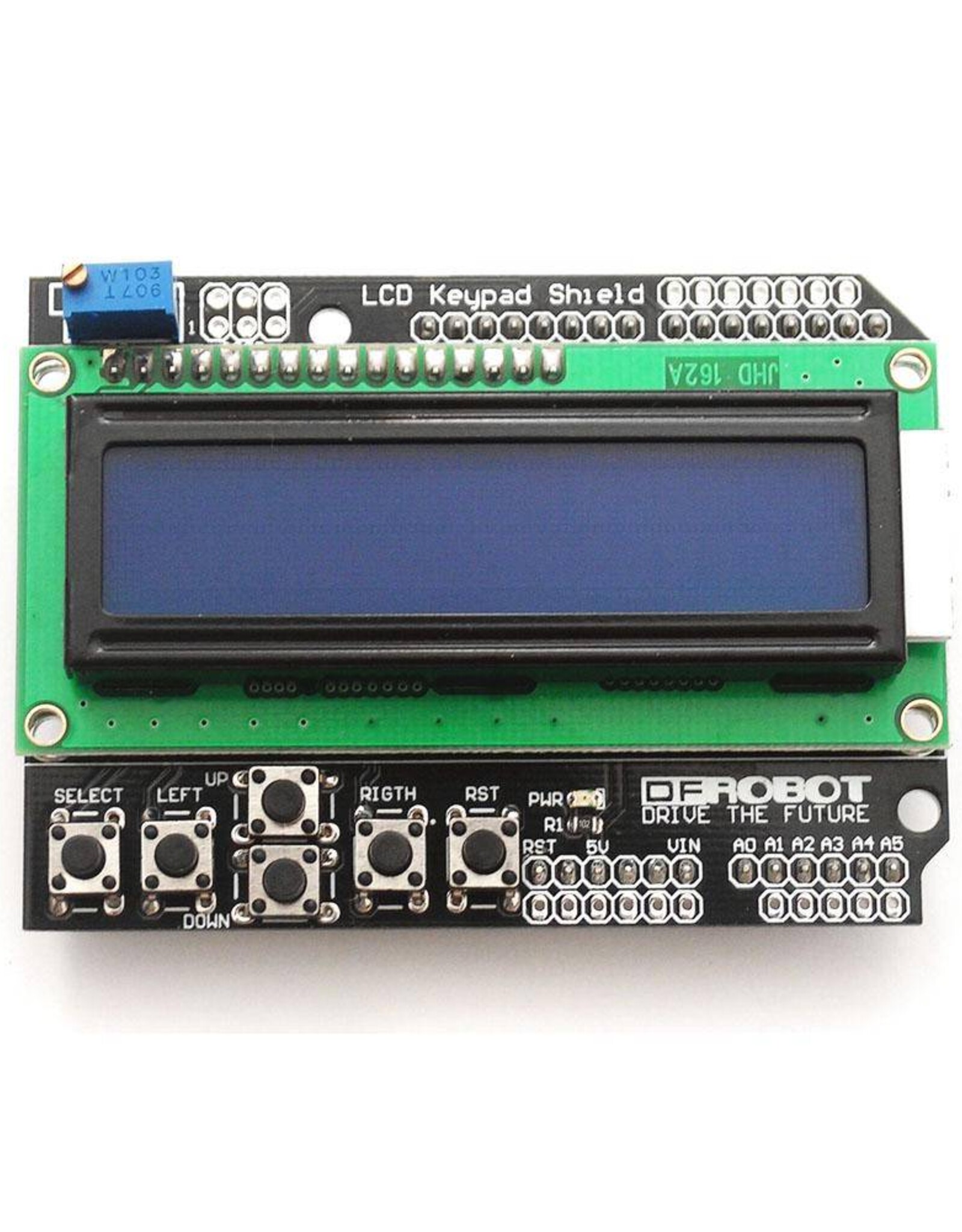 LCD Shield 2 x 16 Karakters wit op blauw
