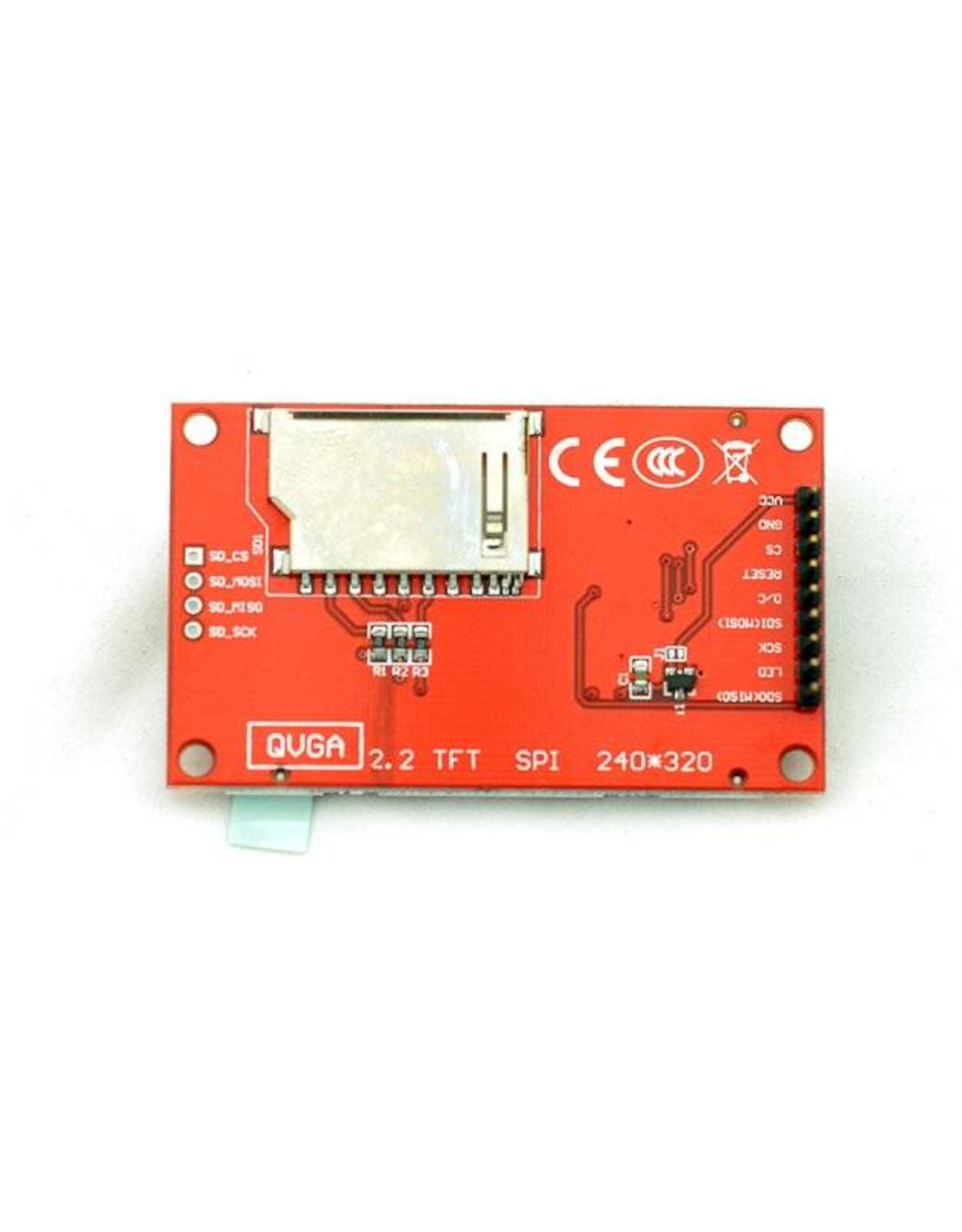 LCD/TFT SPI RGB Scherm 2.2 " met SD Kaart Reader
