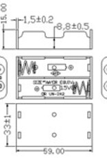 Batterij Houder 2 x AA