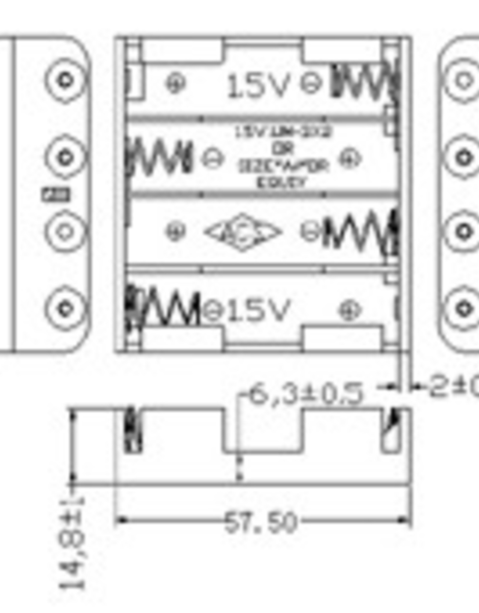 Batterij Houder 4 x AA
