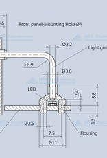 Licht geleider voor SMD LED's