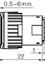 Sleutel schakelaar 3 standen DPDT Spoor 1: OFF- ON -ON, Spoor 2: ON -ON - OFF
