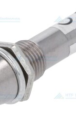 LED Indicator Rood 12V, met metalen houder en geïntegreerde weerstand