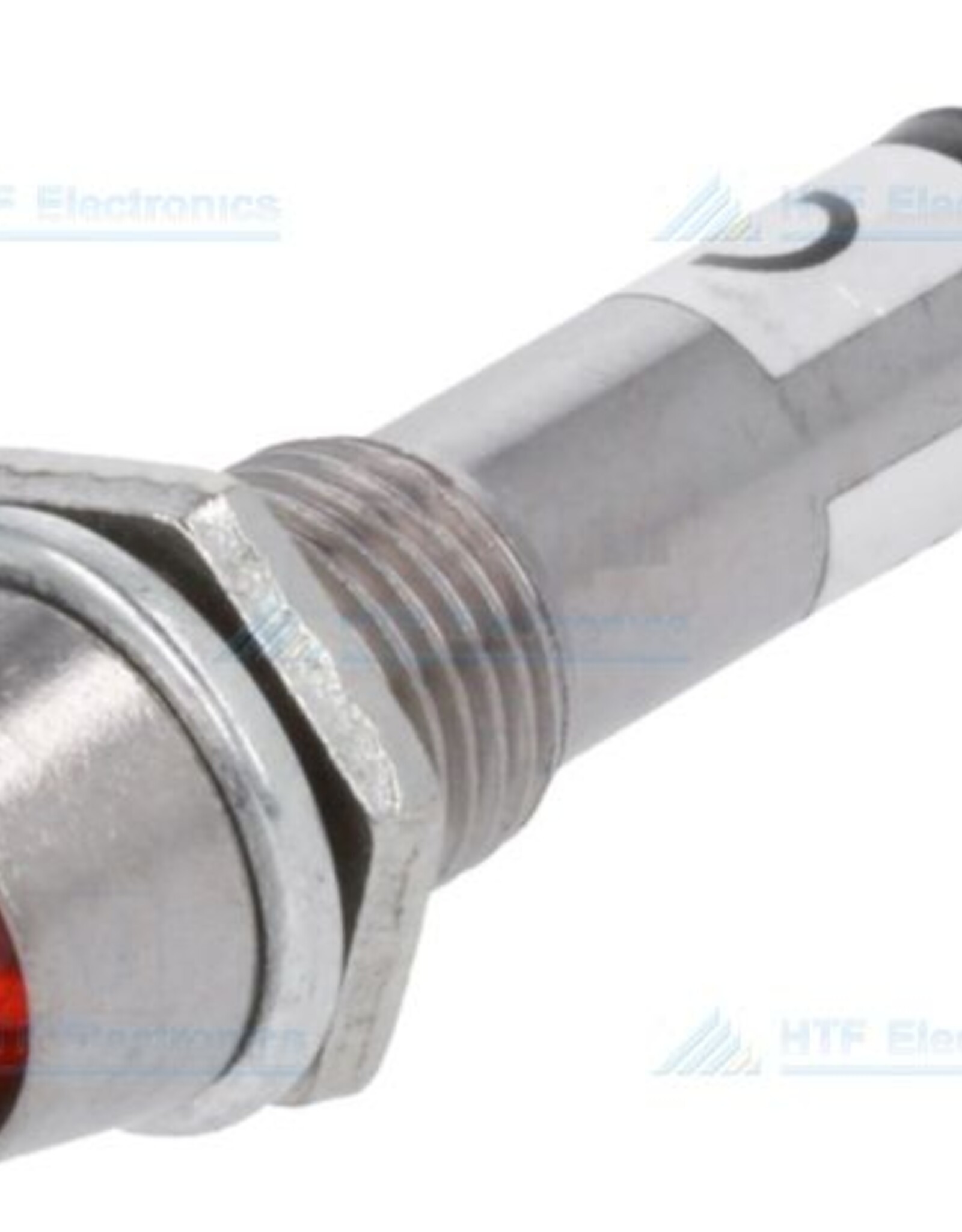 LED Indicator Rood 12V, met metalen houder en geïntegreerde weerstand