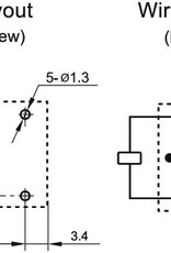 Print relais 6V 10A
