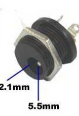 DC socket 5.5MM X 2.1MM Panel mounting CCTV Power