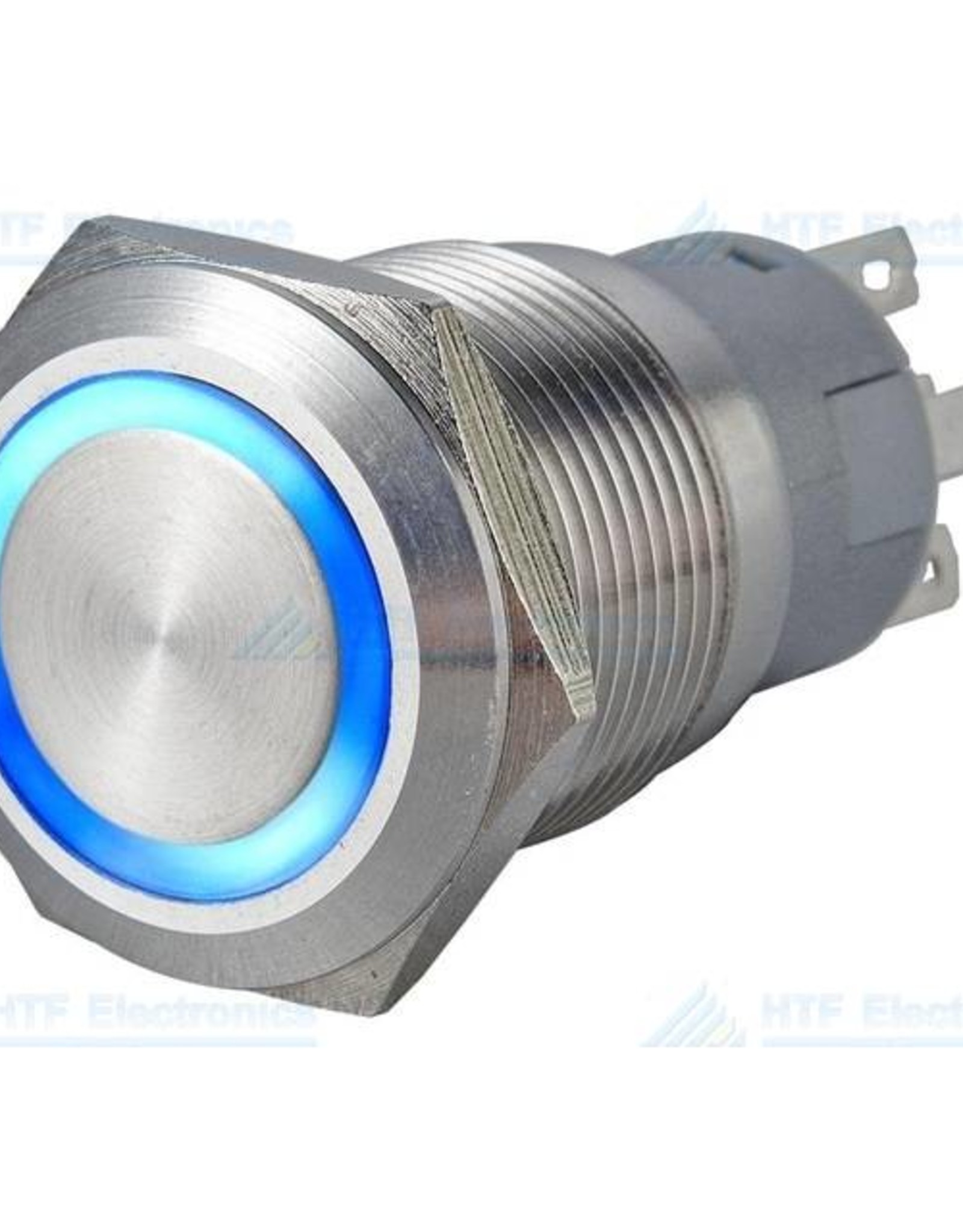 Drukschakelaar met Ringverlichting Blauw