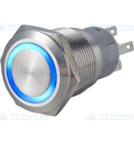 Drukschakelaar met Ringverlichting Blauw