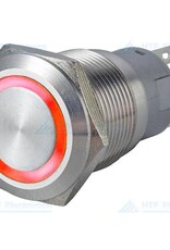 Drukschakelaar met Ringverlichting Rood