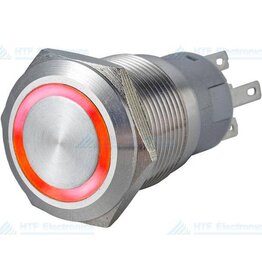 Drukschakelaar met Ringverlichting Rood