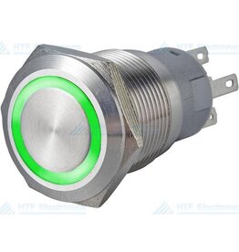 Drukschakelaar met Ringverlichting Groen
