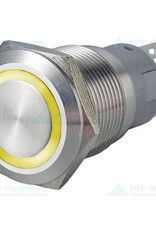 Drukschakelaar met Ringverlichting Geel