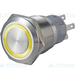 Drukschakelaar met Ringverlichting Geel