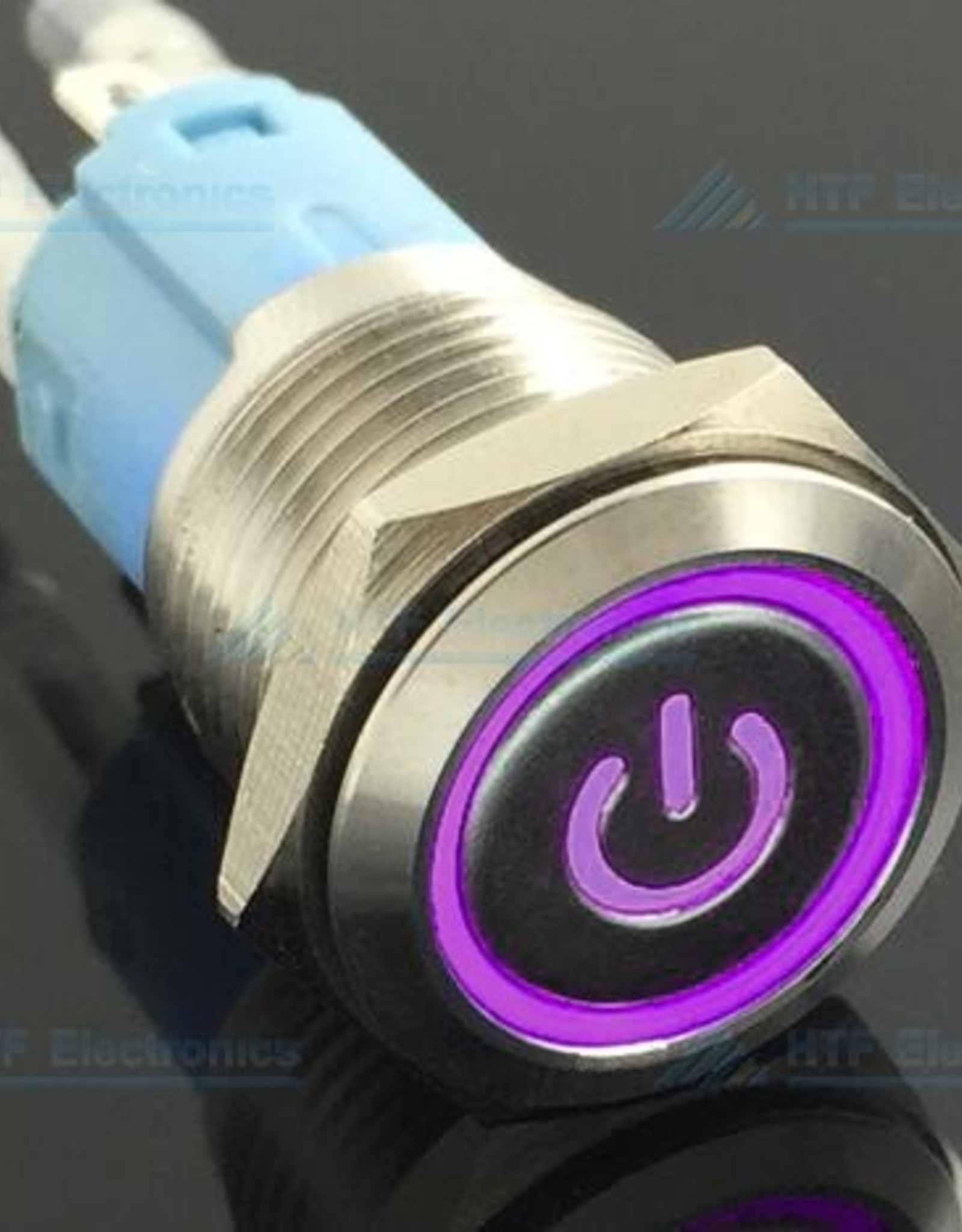 Drukschakelaar Latching met Verlicht logo en ringverlichting RGB Auto