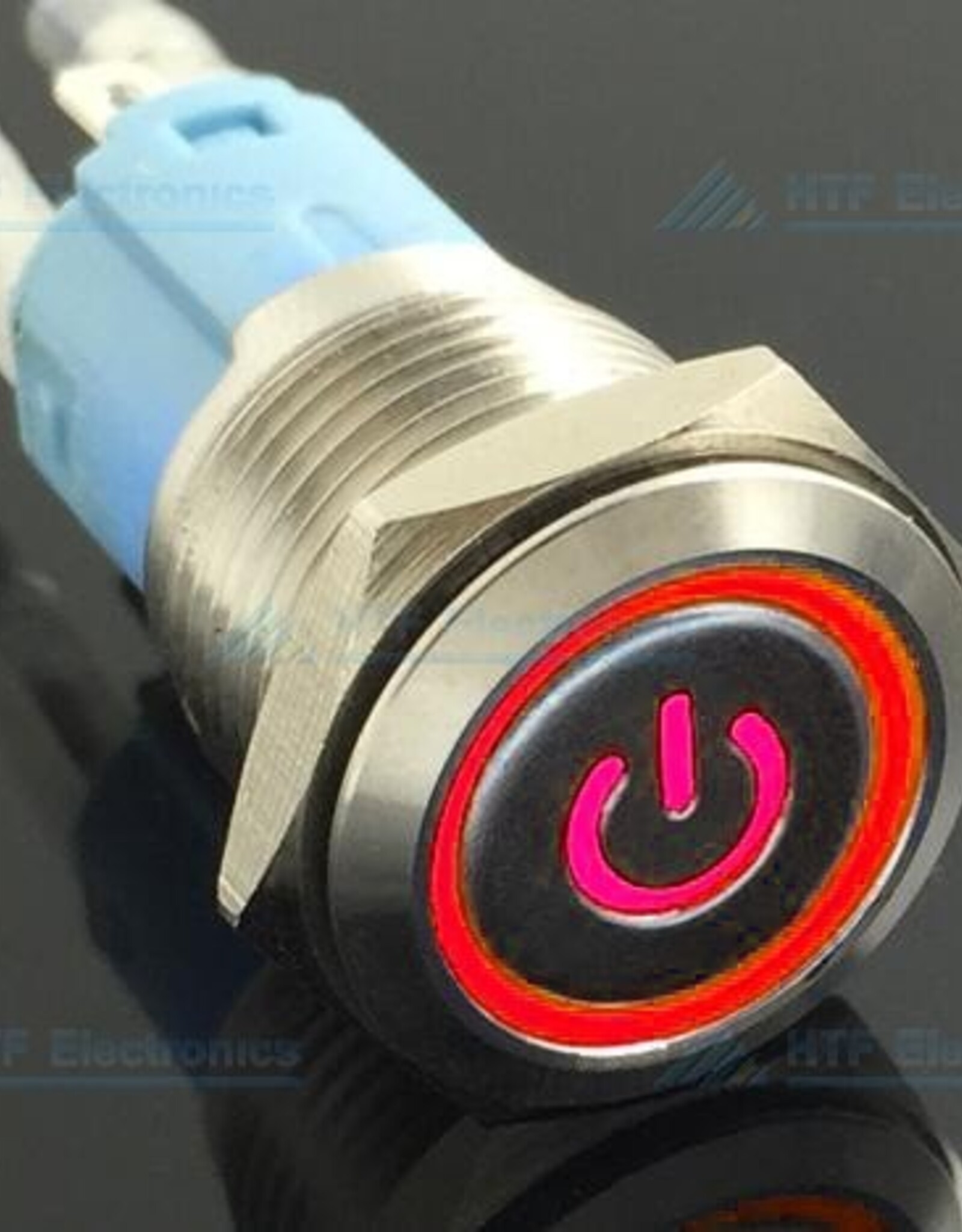 Drukschakelaar Latching met Verlicht logo en ringverlichting RGB Auto