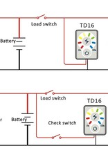 Accu Status Meter 12/24 Volt DC voor Lood of Lithium Accu's