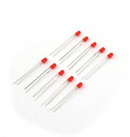 Led Rood Diffuus 3mm, 10 Stuks
