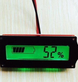 Accu Capaciteitsmeter, 12 Volt met groen verlicht LCD display