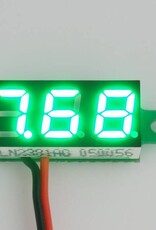 Mini Voltmeter Groen, 2 Draads 3 tot 30 Volt DC 0.28"