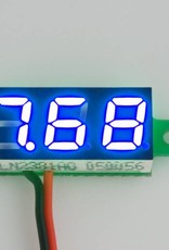 Mini Voltmeter Blauw 2 Draads 0.28"