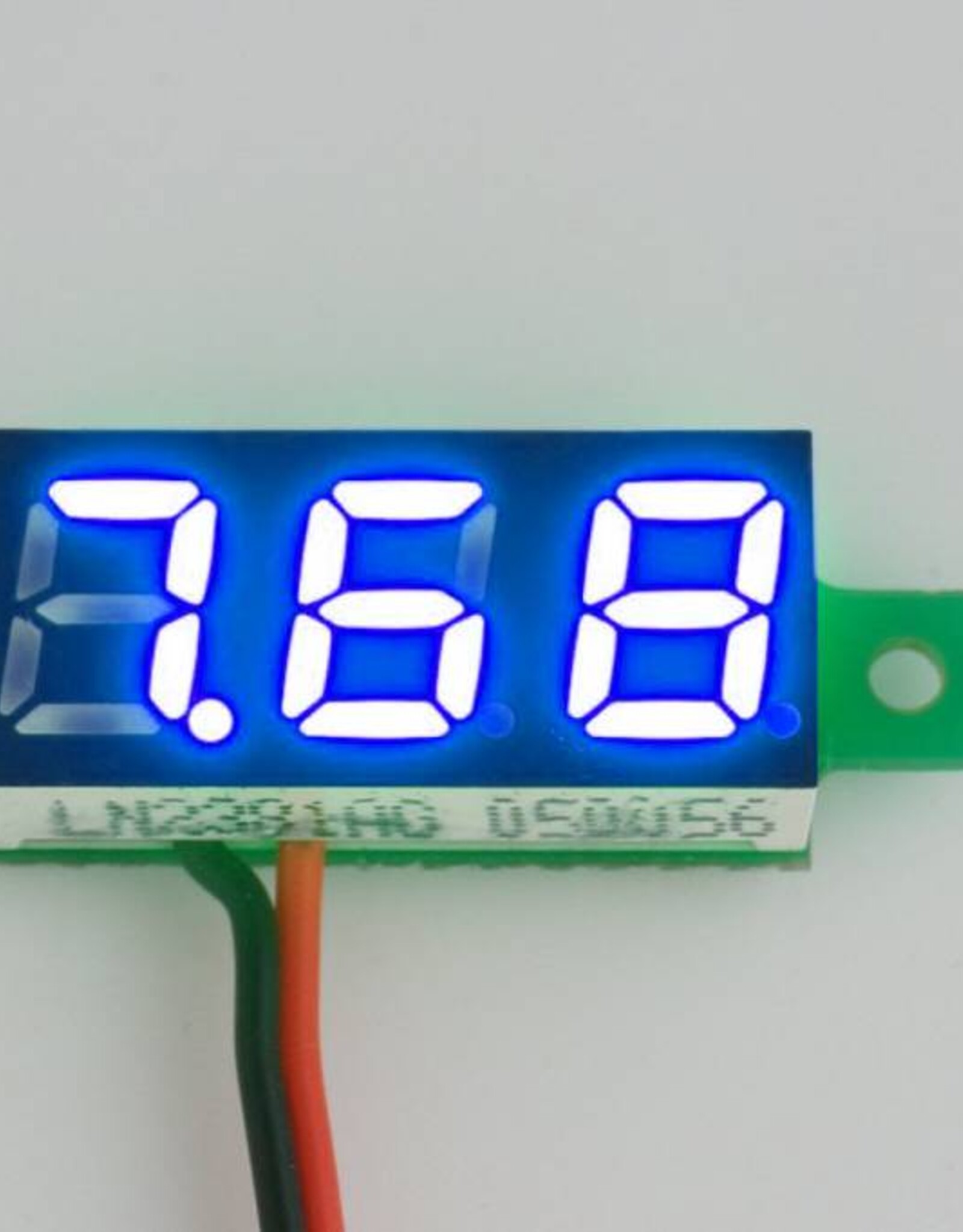 Mini Voltmeter Blauw 2 Draads 0.28"