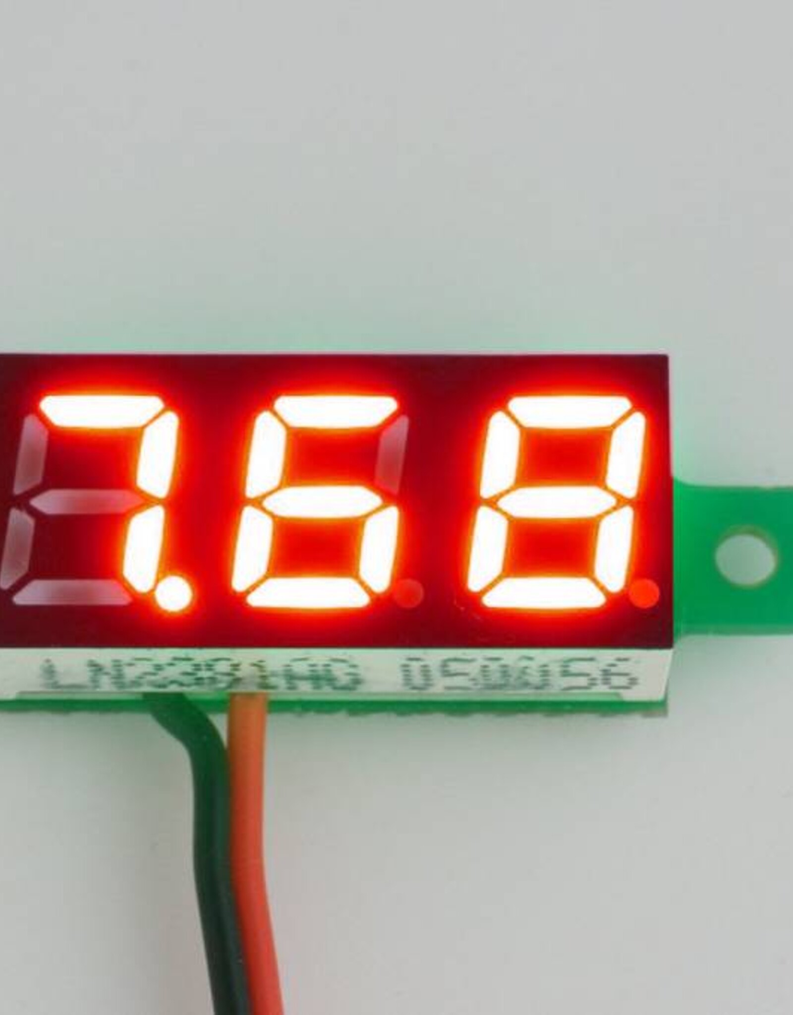 Mini Voltmeter Rood 2 Draads 0.28"