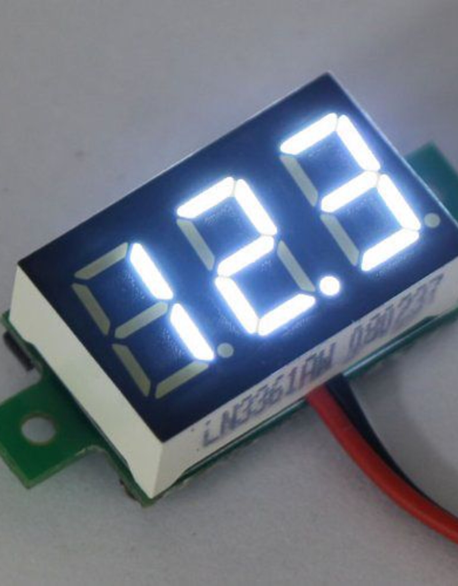 Mini Voltmeter Wit 2 Draads 0.36"