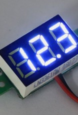 Mini Voltmeter Blauw 3 t/m 30 Volt DC 0.36"