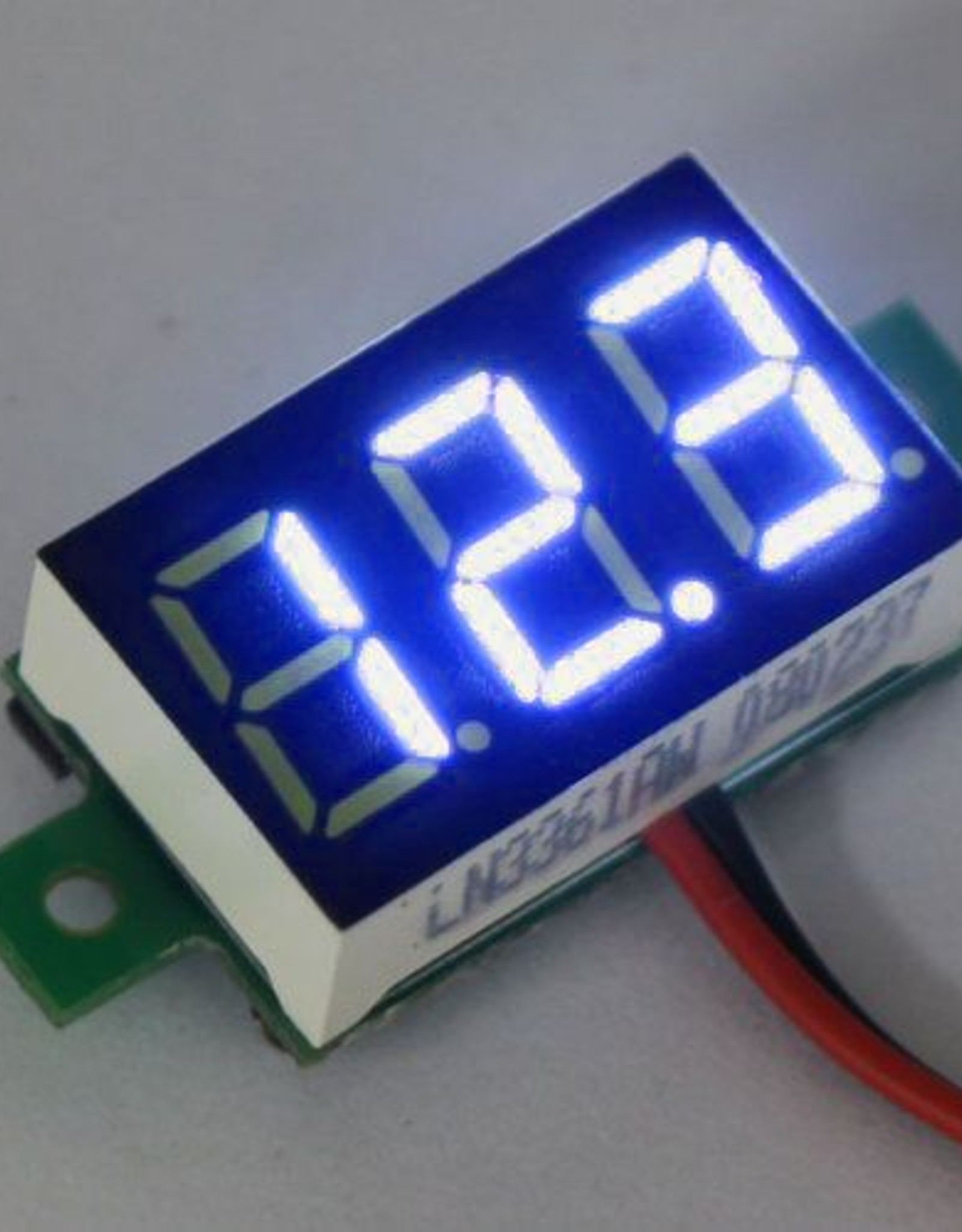 Mini Voltmeter Blauw 3 t/m 30 Volt DC 0.36"